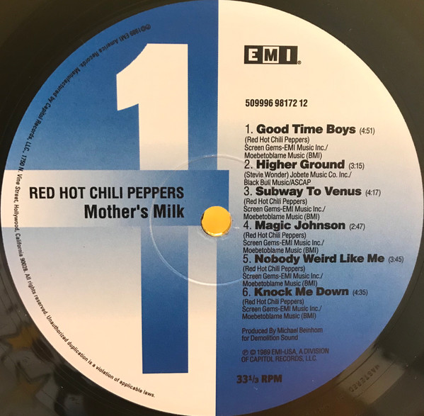 Red Hot Chili Peppers ‎– Mother's Milk