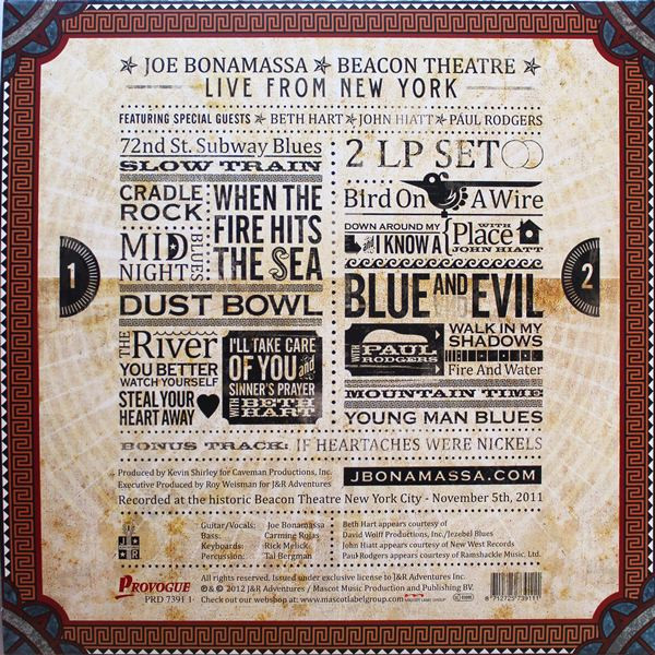 Joe Bonamassa – Beacon Theatre - Live From New York
