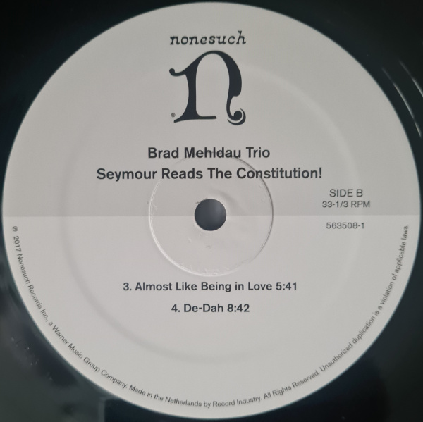 Brad Mehldau Trio – Seymour Reads The Constitution!