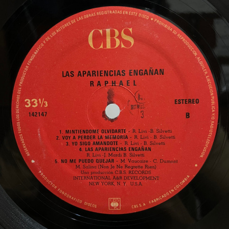 Raphael ‎– Las Apariencias Engañan