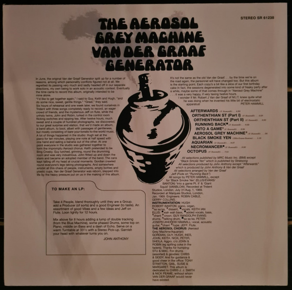Van Der Graaf Generator – The Aerosol Grey Machine