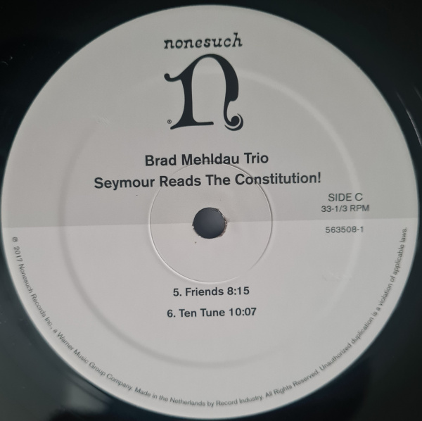 Brad Mehldau Trio – Seymour Reads The Constitution!
