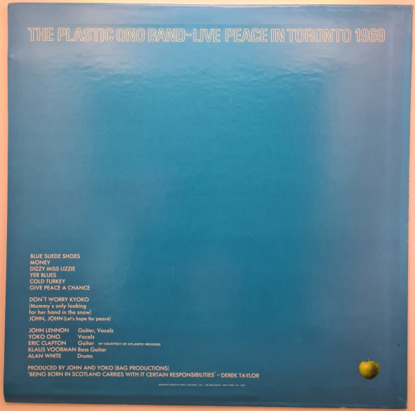 The Plastic Ono Band – Live Peace In Toronto 1969